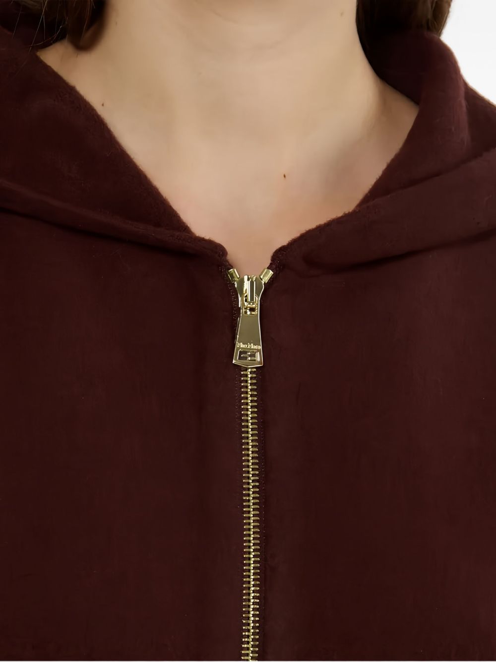 Felppa con cappuccio e zip in rosso Maxmara - donna 