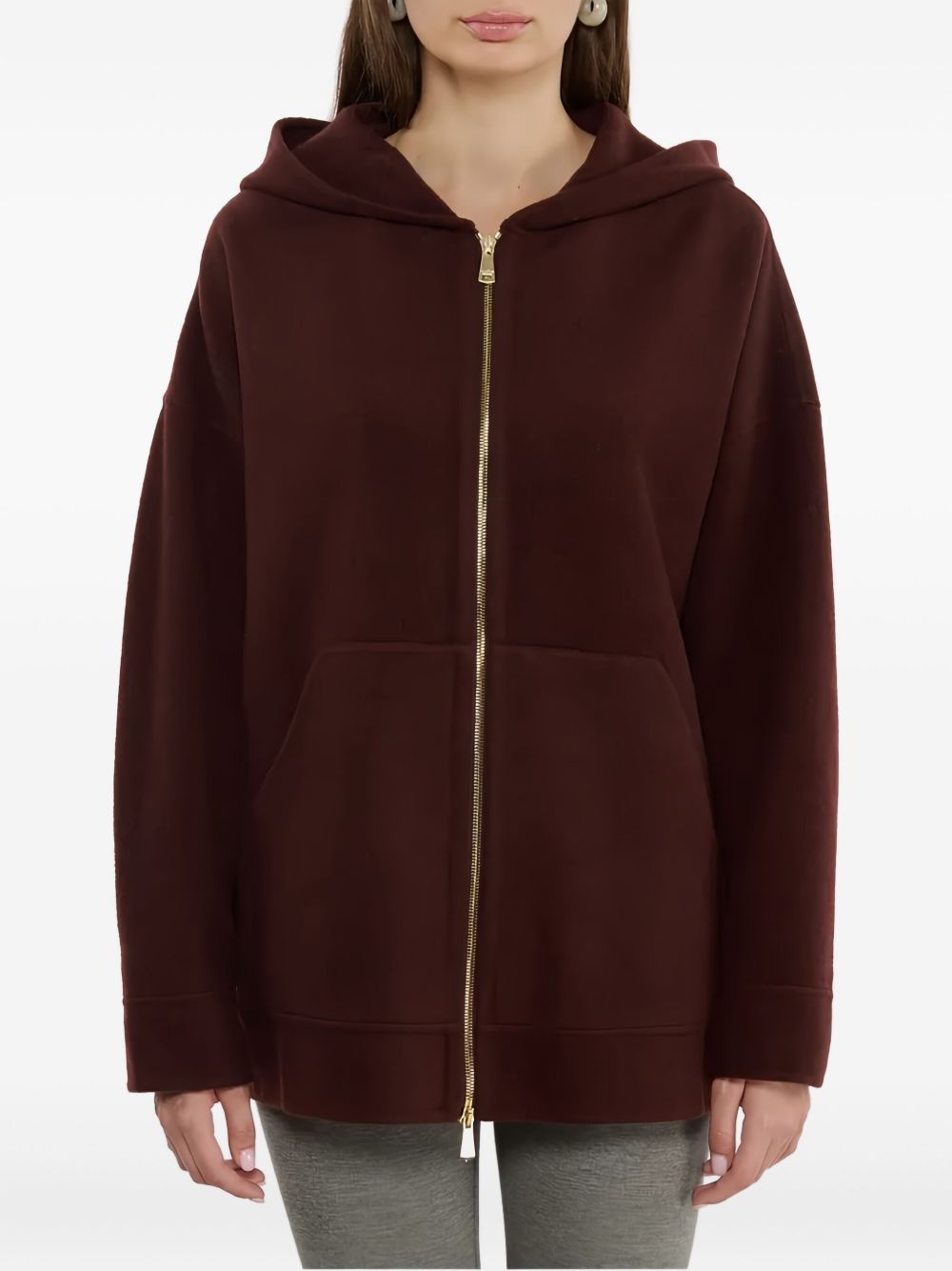 Felppa con cappuccio e zip in rosso Maxmara - donna 
