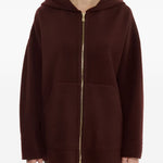 Felppa con cappuccio e zip in rosso Maxmara - donna 