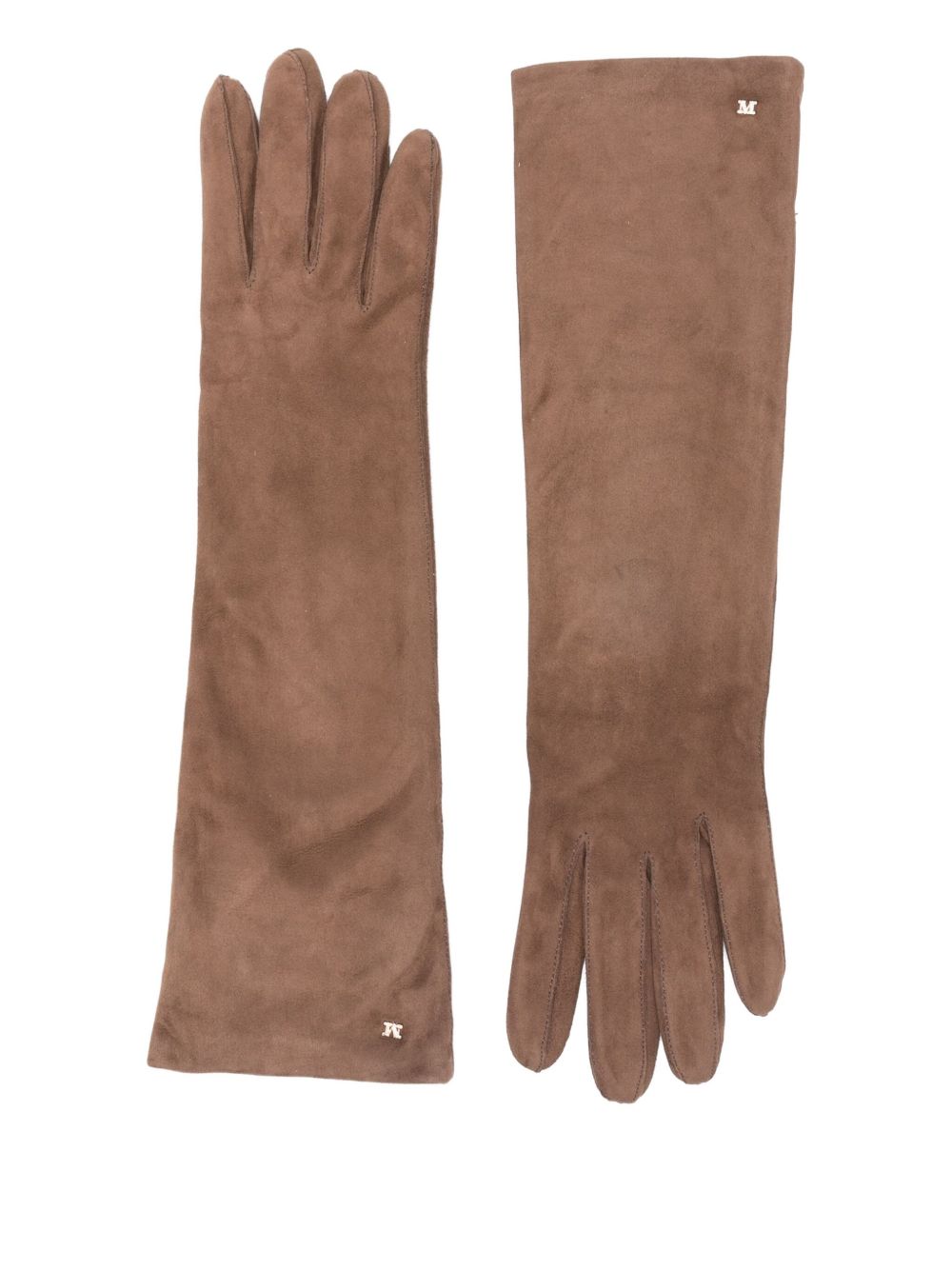 Guanti con dettagli logo in marrone MaxMara - donna 