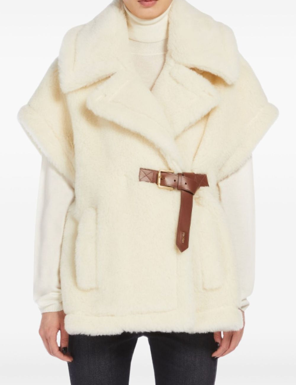 Cappa in tessuto Teddy newabavo in bianco Maxmara - donna 