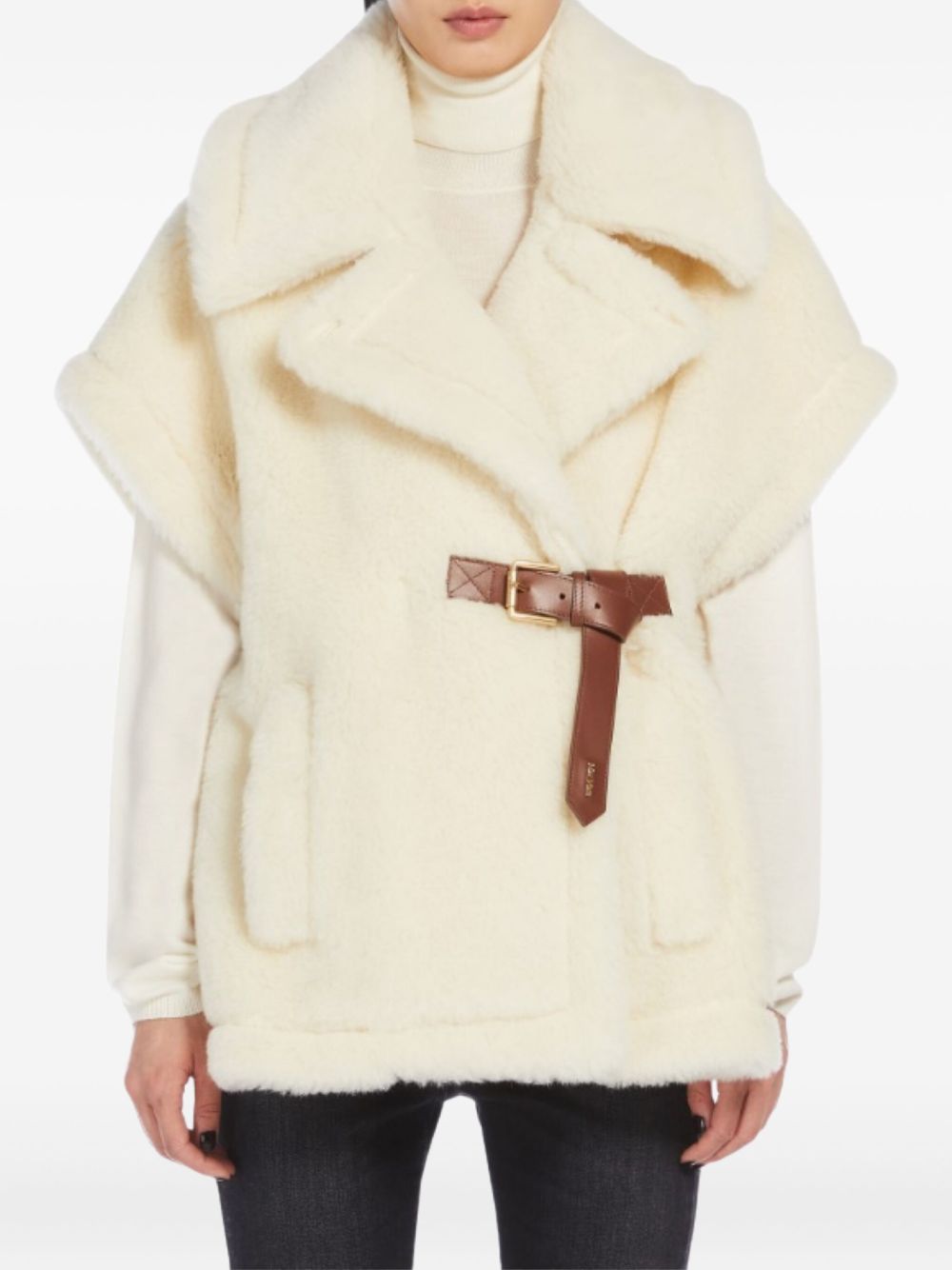 Cappa in tessuto Teddy newabavo in bianco Maxmara - donna 