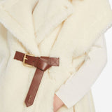 Cappa in tessuto Teddy newabavo in bianco Maxmara - donna 