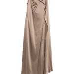 Abito monospalla in raso radura in beige Maxmara pianoforte - donna 