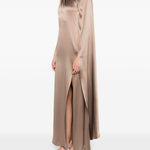 Abito monospalla in raso radura in beige Maxmara pianoforte - donna 
