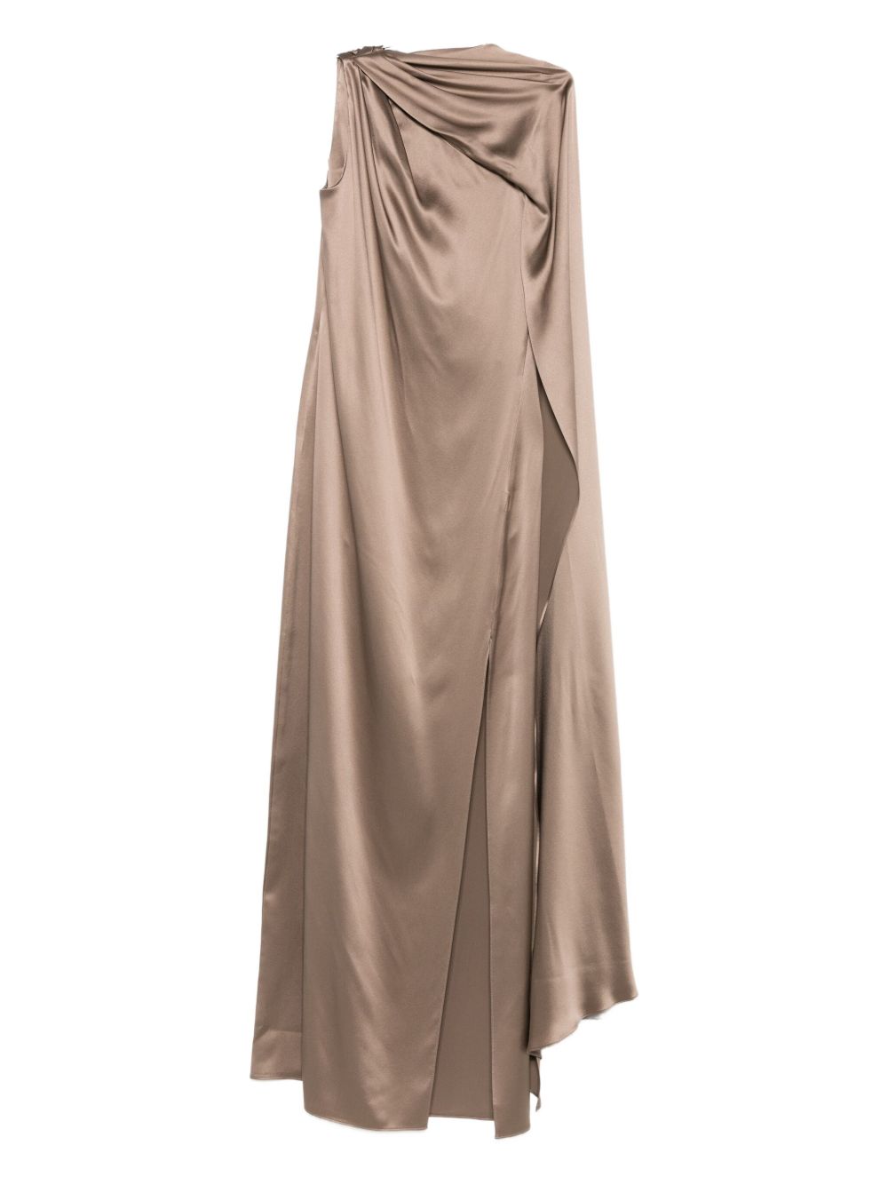 Abito monospalla in raso radura in beige Maxmara pianoforte - donna 