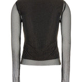 Top Gerarda a maniche lunghe in rete in nero Maxmara sportmax - donna 