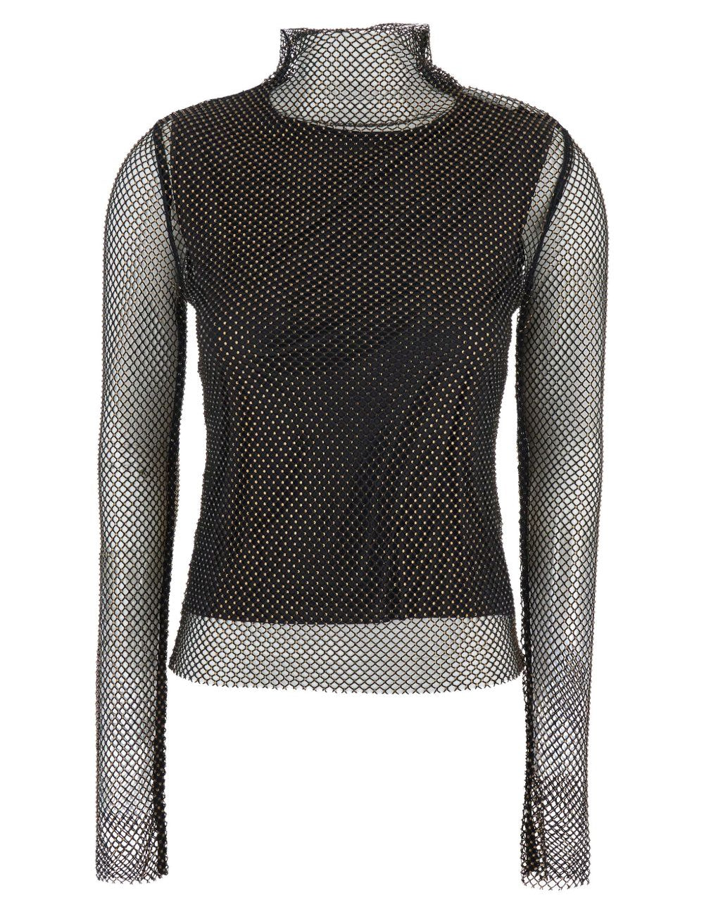 Top Gerarda a maniche lunghe in rete in nero Maxmara sportmax - donna 