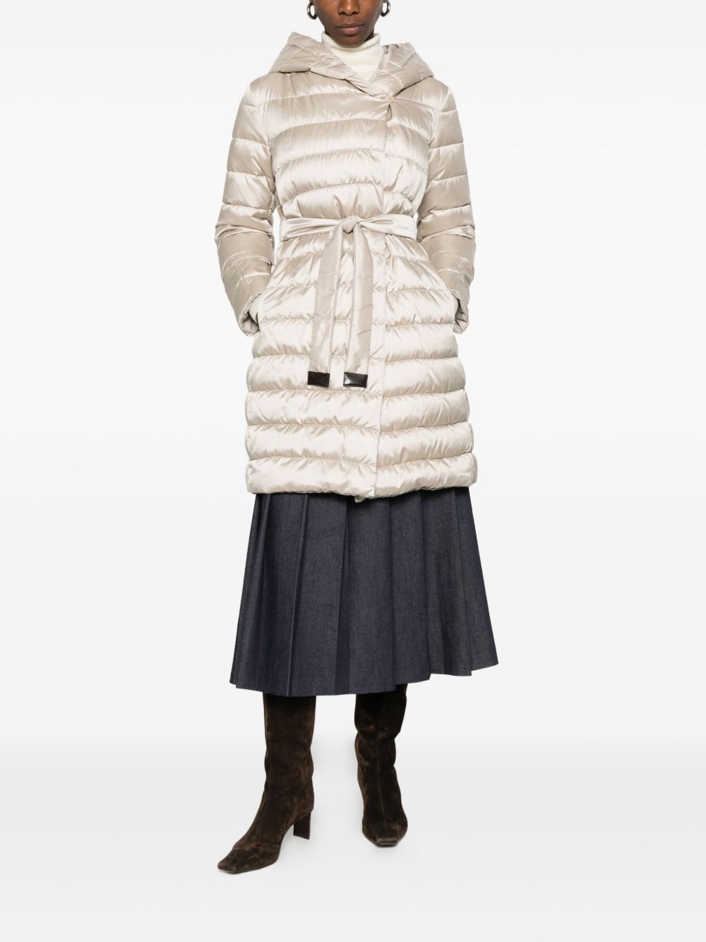 Piumino reversibile in raso antigoccia novef in bianco Maxmara the cube - donna 