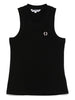 Pierced Tank Top in Black Melitta Baumeister - Women