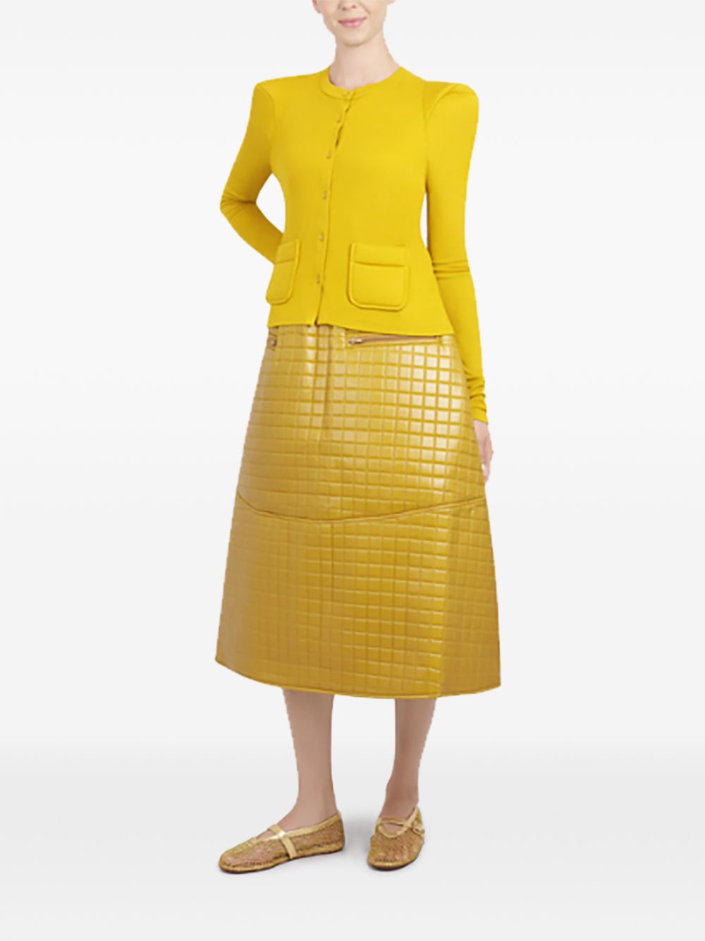Cardigan con spalle oversize in giallo Melitta baumeister - donna 