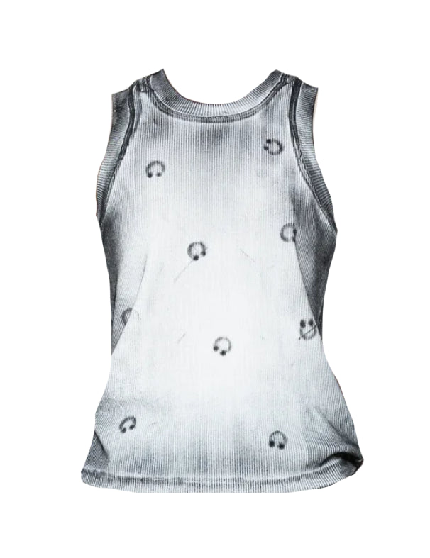 Canotta con stampa piercing in bianco Melitta baumeister - donna 