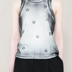 Canotta con stampa piercing in bianco Melitta baumeister - donna 