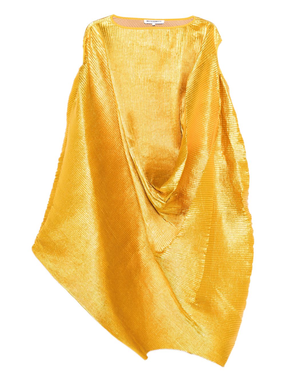 Abito midi metallizzato plisse in oro Melitta baumeister - donna 