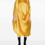 Abito midi metallizzato plisse in oro Melitta baumeister - donna 