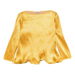 Top plisettato a maniche lunghe in oro Melitta baumeister - donna 