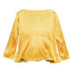 Top plisettato a maniche lunghe in oro Melitta baumeister - donna 