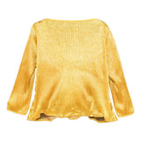 Top plisettato a maniche lunghe in oro Melitta baumeister - donna 