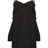 Abito con spalle scoperte in nero Mm6 maison margiela - donna 