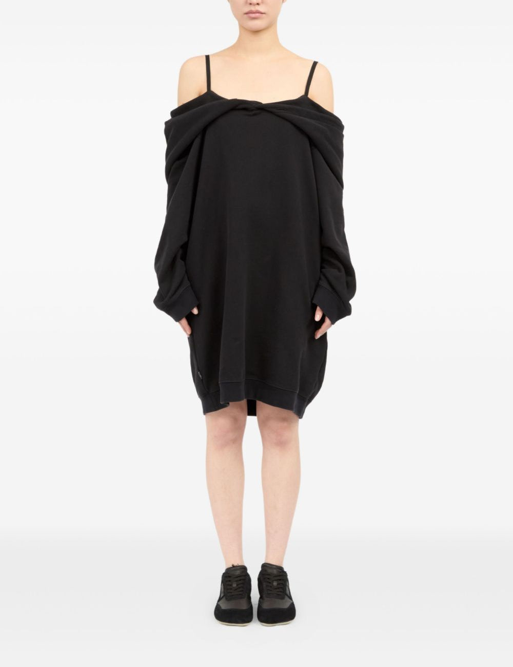 Abito con spalle scoperte in nero Mm6 maison margiela - donna 