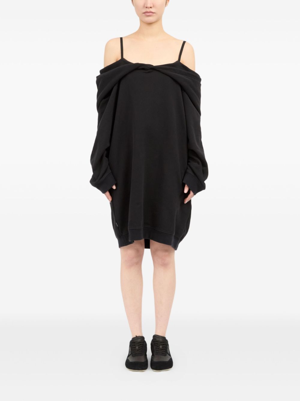 Abito con spalle scoperte in nero Mm6 maison margiela - donna 