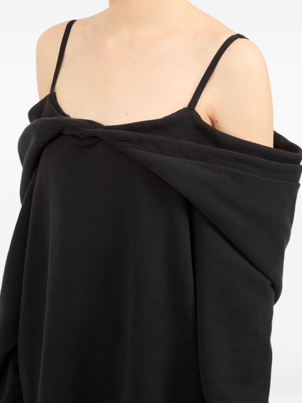 Abito con spalle scoperte in nero Mm6 maison margiela - donna 