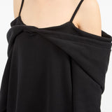 Abito con spalle scoperte in nero Mm6 maison margiela - donna 