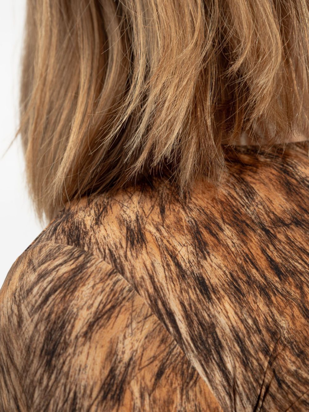 Body con stampa animalier in marrone Mm6 maison margiela - donna 
