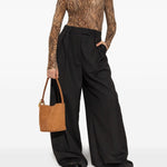 Body con stampa animalier in marrone Mm6 maison margiela - donna 