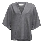 Top con design a portafoglio in grigio Mm6 maison margiela - donna 