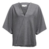 Top con design a portafoglio in grigio Mm6 maison margiela - donna 