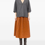 Top con design a portafoglio in grigio Mm6 maison margiela - donna 