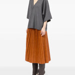Top con design a portafoglio in grigio Mm6 maison margiela - donna 