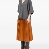 Top con design a portafoglio in grigio Mm6 maison margiela - donna 