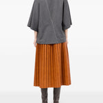 Top con design a portafoglio in grigio Mm6 maison margiela - donna 