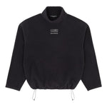 Felpa con collo alto e coulisse in nero Mm6 X Salomon - donna 
