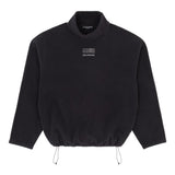 Felpa con collo alto e coulisse in nero Mm6 X Salomon - donna 