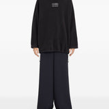 Felpa con collo alto e coulisse in nero Mm6 X Salomon - donna 