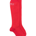 Calzini a coste con logo in rosso Mm6 maison margiela - donna 