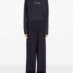 Pantaloni con coulisse sui orli in nero MM6 X Salomon - unisex 