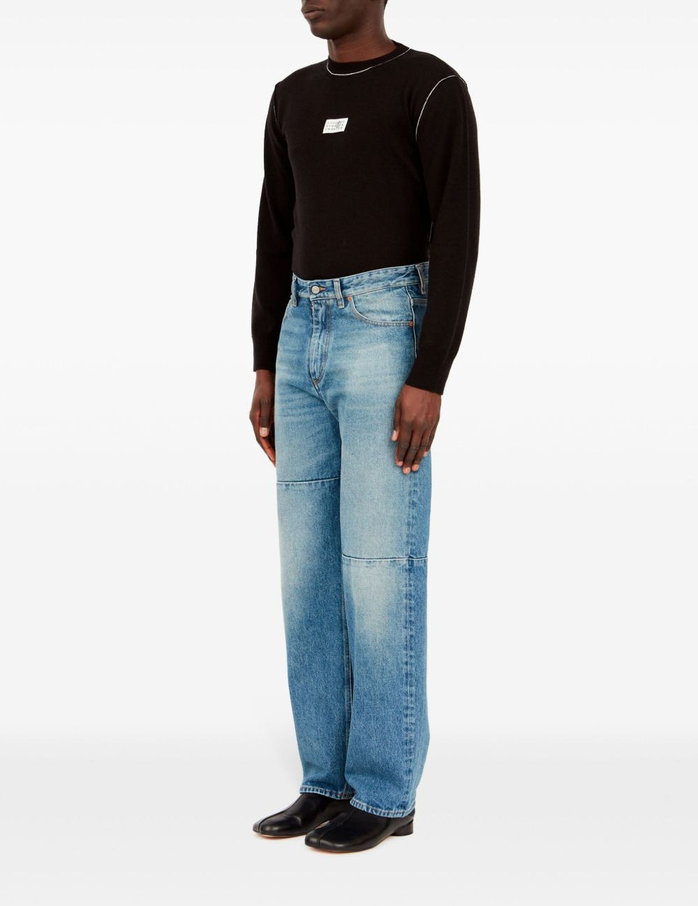 Jeans con cinque tasche in blu Mm6 maison margiela - uomo 