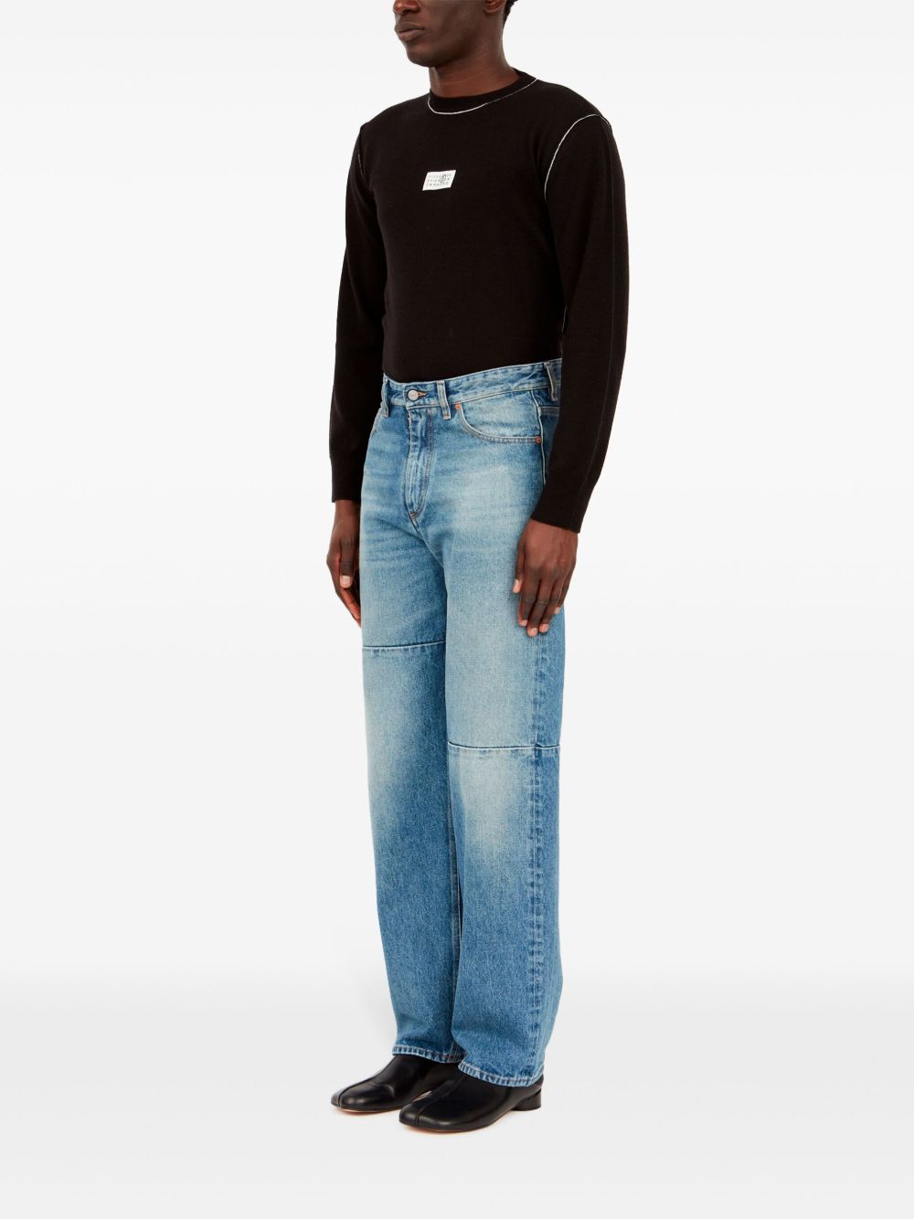 Jeans con cinque tasche in blu Mm6 maison margiela - uomo 