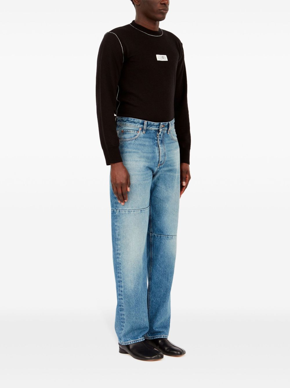 Jeans con cinque tasche in blu Mm6 maison margiela - uomo 