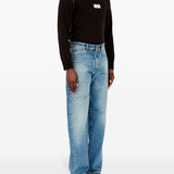 Jeans con cinque tasche in blu Mm6 maison margiela - uomo 