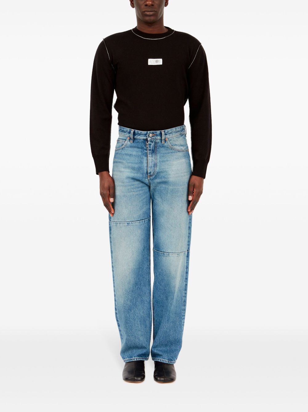 Jeans con cinque tasche in blu Mm6 maison margiela - uomo 