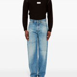 Jeans con cinque tasche in blu Mm6 maison margiela - uomo 