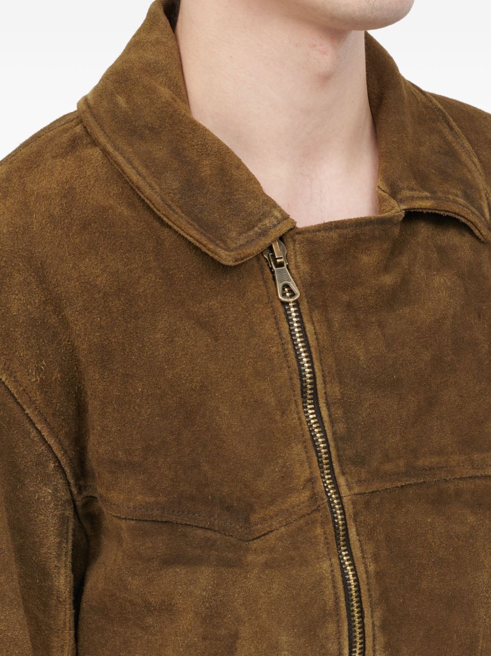 Giacca in suede con cintura in marrone Mm6 maison margiela - uomo 