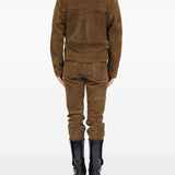 Giacca in suede con cintura in marrone Mm6 maison margiela - uomo 