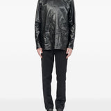 Camicia con finitura lucida in nero Mm6 maison margiela - uomo 