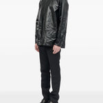 Camicia con finitura lucida in nero Mm6 maison margiela - uomo 